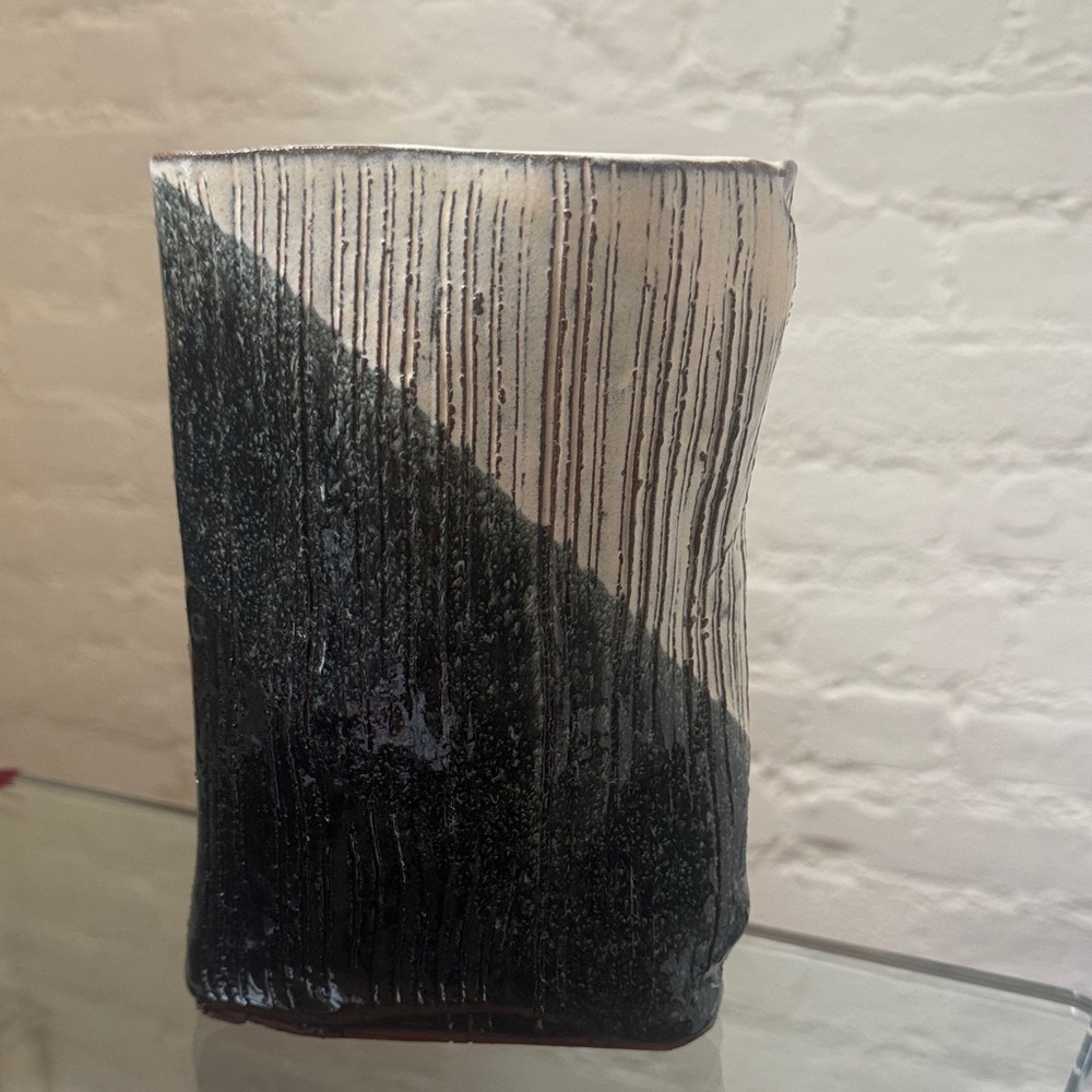 Modern Black and Cream Vase
